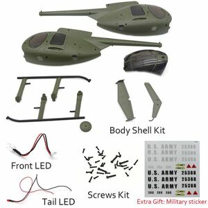 RC ERA C189 Bird MD500 1:28 scale helicopter body kit green S22d6336550464_2