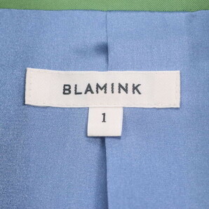 【美品】BLAMINK/ブラミンク テーラードジャケット 長袖 シングル 男女兼用 1 レディースM～L メンズS グリーン[大感謝祭]★41GL69の画像7