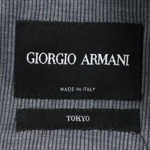 GIORGIO ARMANI/ジョルジオアルマーニ メンズ ジャケット ストライプ柄 麻×綿 サイドベンツ I50 グレー系 紺 [NEW]★61DD54_画像7