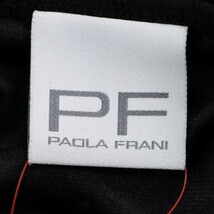 【美品】PAOLA FRANI/パオラフラーニ ひざ丈 消しプリーツ スカート ベルト付 ウエストゴム 薄手 I40 USA4 黒 [NEW]★61DI06_画像9