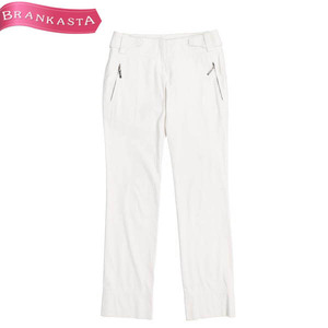 Christian Dior/ Christian Dior lady's pants full length cotton cotton I38 US2 F34 S corresponding white [NEW]*61DA05