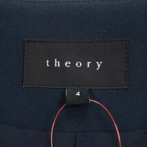 【定価8.2万】theory/セオリー ワンピーススーツ セットアップ ノーカラージャケット×タイトワンピース 4/2 紺[NEW]★61DJ05_画像7