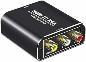 HDMI to RCA 変換コンバーター【アルミ合金製】Aibilangose HDMI to AV コンポジット（赤、白、黄）3