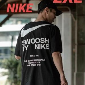 ☆新品タグ付☆ Tシャツ SWOOSH BY NIKE ブラック 2XL ホワイト