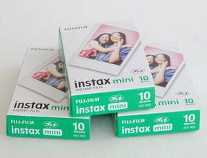 クリックポスト送料185円 富士フイルム チェキフィルム instax mini film 10枚入りｘ3個（1Px3=30枚） 期限2025年12月 インスタックスミニ