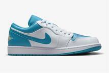 Nike Air Jordan 1 Low “Aquatone”ナイキ エアジョーダン1 ロー アクアトーン（553558-174）白青28.5cm箱あり_画像5