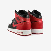 Nike GS Air Jordan 1 Mid Bredナイキ GS エアジョーダン1 ミッド ブレッドキッズ（DM9650-001）赤黒23.5cm箱あり_画像7