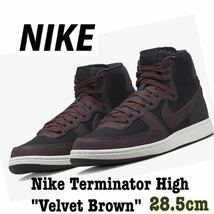 Nike Terminator High Velvet Brown ナイキ ターミネーター ハイ ベルベット ブラウン（FD0651-001）黒茶28.5cm箱あり_画像1