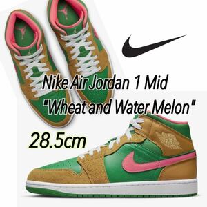 Nike Air Jordan 1 Mid ナイキ エアジョーダン1 ミッド ウィート アンド ウォーターメロン（DX4332-700）緑28.5cm箱あり