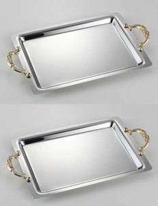 * Bacchus angle tray ( approximately 365X220mm) hand attaching 2 piece made of stainless steel to place on .* to carry *. vessel as . using .. various made in Japan new goods 