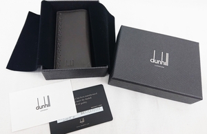 超美品 dunhill　ダンヒル キーリング キーケース レザー クロシェット 箱 ブラウン ☆AM-0425★20