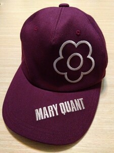 送料込　新品未着用◆MARY QUANT　マリークワント　キャップ　コットン　帽子　マリクワ　マリークヮント　ボルドー　レディース　日本製