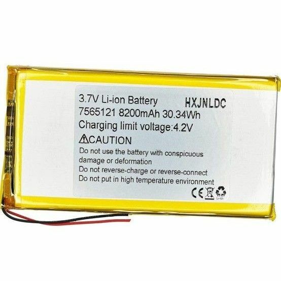 DC 3.7V 8200mah 7565121 充電可能 リチウム電池 for DIY 3.7-5V電子製品