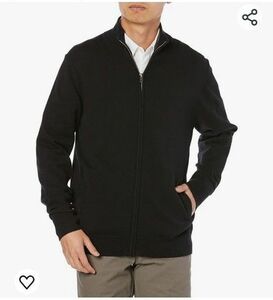 Amazon Essentials セーター ジップアップ メンズ XL 黒 ブラック ニット 紳士服