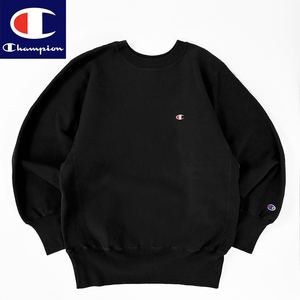 極上美品◎フカフカ 90s ビンテージ Champion 黒 無地 M リバースウィーブ スウェット USA製 コットン メキシコ縫製 チャンピオン ブラック