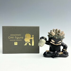 N 21未使用保存品 人気作者 瀧下和之「黒鬼」限定203/250 MOMOTARO ONI Figure フィギュア オブジェ 鬼人形 専用箱 証明書付