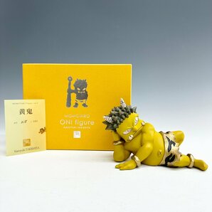 N 12未使用保存品 人気作者 瀧下和之「黄鬼」限定218/280 MOMOTARO ONI Figure フィギュア オブジェ 鬼人形 専用箱 証明書付の画像1