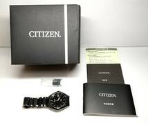 稀少【ほぼ未使用 美品】CITIZEN(シチズン) 腕時計 ATTESA(アテッサ) ATD53-3051 エコドライブ チタン オールブラック メンズ 黒文字盤_画像5