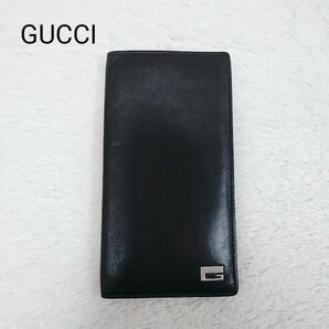 GUCCI　グッチ　長財布　財布　札入れ　レザー　ブラック　黒