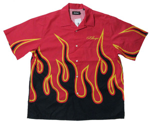 エクストララージ（XLARGE）（メンズ）FLAME 半袖シャツ Mサイズ 101222014005-RED