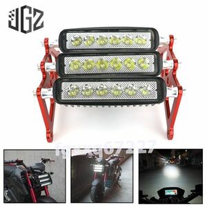 KT064:★人気★オートバイ LED ヘッドライト防水フロントフォークライトホワイトブラケットホンダ Grom MSX125 2013 - 2016 2017 2018 2019