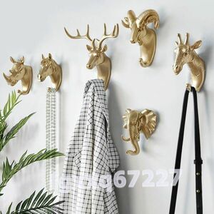 KT021:★人気★動物装飾フック壁掛け後ろドア壁服帽子キーホルダー収納ラック家の装飾