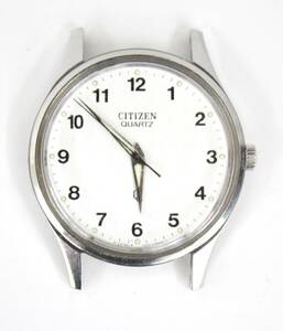 14 鉄道放出品 中古 CITIZEN QUARTZ シチズン クォーツ メンズ 国鉄(名局) 昭57 75 刻印 白文字盤 ジャンク品扱い 1円スタート