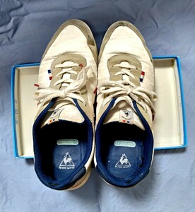 即決★le coq sportif　【ルコックスポルティフ　スニーカー　レディース　24.0　白紺】　USED