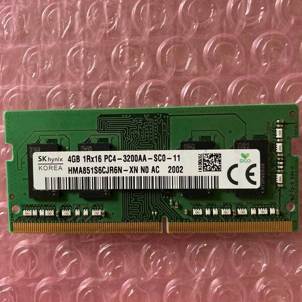 SK hynix DDR4-3200 PC4-3200AA 4GB 260ピン　メモリ　SOーDIMM