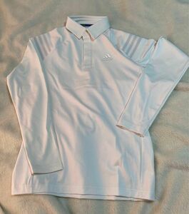 アディダス ショルダーストライプ 長袖ボタンダウンシャツ Lightweight Long Sleeve Polo Shirt S
