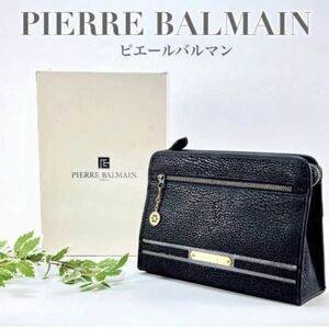 未使用 ピエールバルマン PIERRE BALMAIN セカンドバッグ クラッチバッグ 手持ち ブラック 黒 男女兼用 ブランド お洒落 イベント