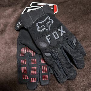 新 ブラック グレー L FOX RACING フォックス グローブ手袋 ダートパウ バイク モトクロス オフロード MX レーシング MTB