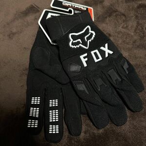 新23年　黒 L FOX RACING フォックス グローブ手袋 ダートパウ バイク モトクロス オフロード MX 防護手袋 防風 レーシング MTB