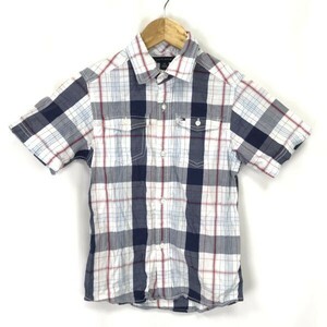 トミーヒルフィガー/TOMMY HILFIGER★半袖シャツ【男の子6-7/水色系/light blue系/タータンチェック】Tops/Shirts◆BH663