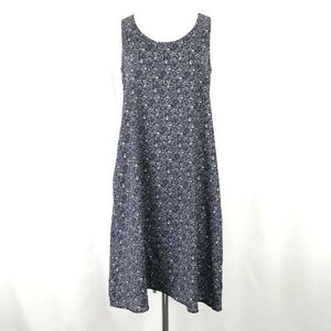 バナナリパブリック/banana republic★ノースリーブワンピース【サイズS/紺/navy/総柄】Tops/Shirts/Dress◆BH685