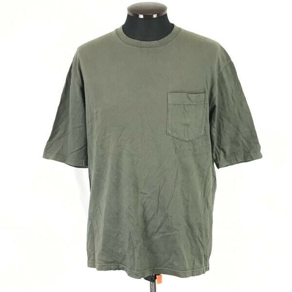 マーガレットハウエル/Margaret Howell★半袖ポケットTシャツ【メンズL/カーキ/khaki】Tops/Shirts◆BH699