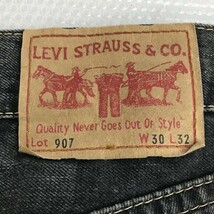 リーバイス/Levi's☆907-11/フレア/ブラックデニムパンツ【W30L32/股下72cm/黒系】Pants/Trouser◇cBH667-b_画像7