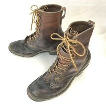 70s後期～80s?Vintage/ホワイツブーツ/white's boots【8.5D/茶/BROWN】スモークジャンパー/ロガーブーツ/グッドイヤー製法/Shoes◎cWB86-5_画像2