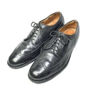  Vintage модель *ALDEN* размер 10.5 A/C*27.5~28.0cm* wing chip бизнес обувь * чёрный черный ^6-44