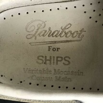 パラブーツ　Paraboot For SHIPS☆本革/デッキシューズ【7/25.5/白/WHITE】シップス別注/Shoes/boots/japan◎bF-61_画像7