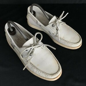 パラブーツ　Paraboot For SHIPS☆本革/デッキシューズ【7/25.5/白/WHITE】シップス別注/Shoes/boots/japan◎bF-61