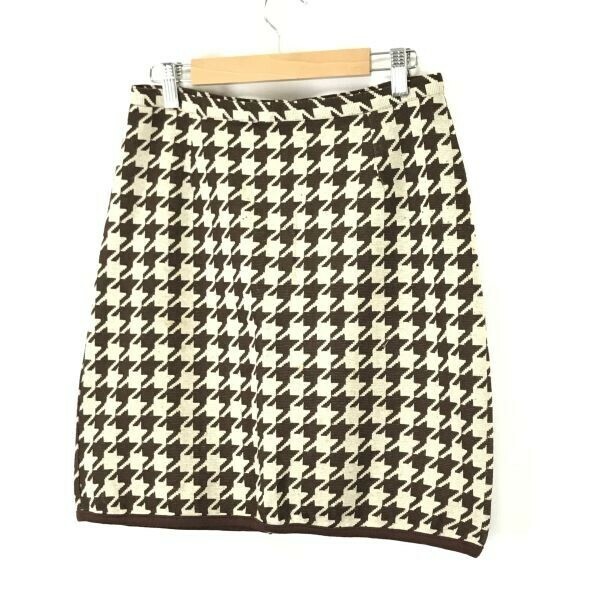 フランス製☆トゥジュー/TOUJOURS☆千鳥格子柄/ミニ丈/台形スカート【サイズS/茶系/brown/秋冬】Skirts◇cBH636-i