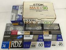 【未開封】カセットテープ 9点セット SR60 ハイポジ UDⅡ90 RD-Z UD1 TDK Maxell マクセル DENON デノン 多数　(宮93)_画像1