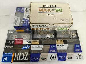 [ unopened ] cassette tape 9 point set SR60 Hi Posi UDⅡ90 RD-Z UD1 TDK Maxellmak cell DENON Denon great number (.93)