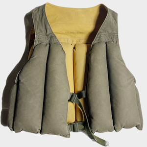 レア! 50's 60's オランダ軍 海軍 ライフサーバーベスト LIFE VEST DUTCH ARMY ダッチアーミー MARINE リバーシブル REBERSIBLE OLIVE 着用