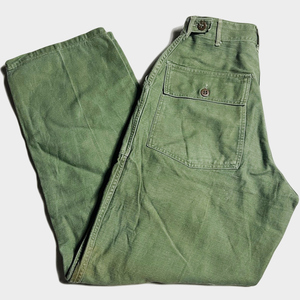 大人気! 60s U.S.ARMY OG107 OG-107 ユーティリティ UTILITY PANT パンツ アーミー アメリカ軍 ベイカー BAKER MEDIUM アジャスター付 レア