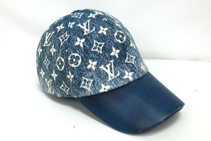 LOUIS VUITTON ルイヴィトン M77438 キャップ デニム ブルー モノグラムジャガード MONOGRAM JACQUARD DENIM CAP Lサイズ