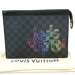 新品 LOUIS VUITTON ルイヴィトン ダミエ グラフィット リンク ポシェット ヴォヤージュ MM セカンドバッグ ジョーヌ ブラック N60307の画像1