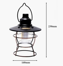 ★☆　充電式レトロ風LEDランタン　【アイボリー】　光量、色調整可能　スマホ充電可能　バッテリー搭載_画像4