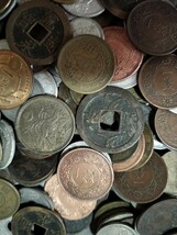 日本古銭　まとめて　約1kg　　　　　　　　 寛永通宝　文久永宝 50銭銀貨など _画像8